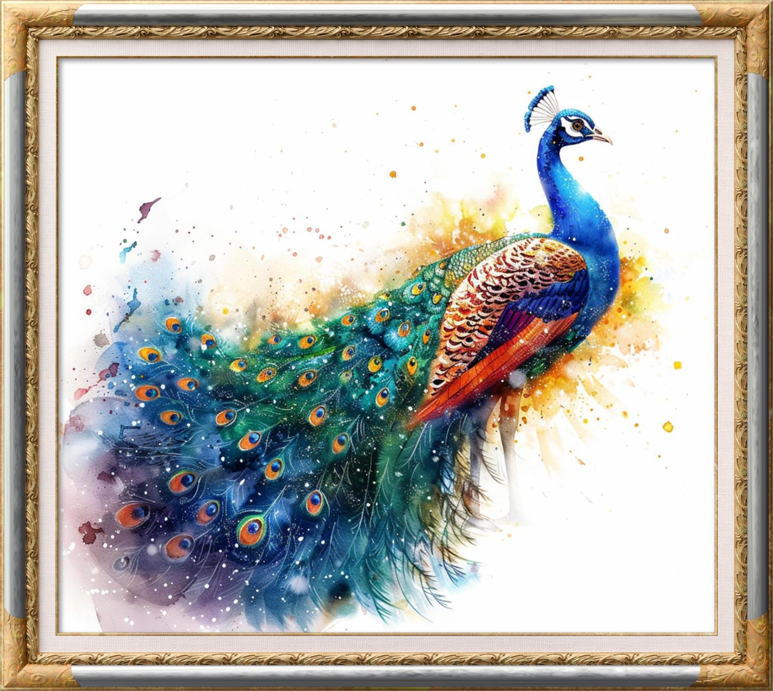 Leczany Cross Stitch Patterns Stamped Kit for Beginners | Embroidery Supplies DIY Craft Kit Needlepoint for Adults Starter | 11CT, 3 Strands | Beautiful Peacock 18.5x15.8 inches