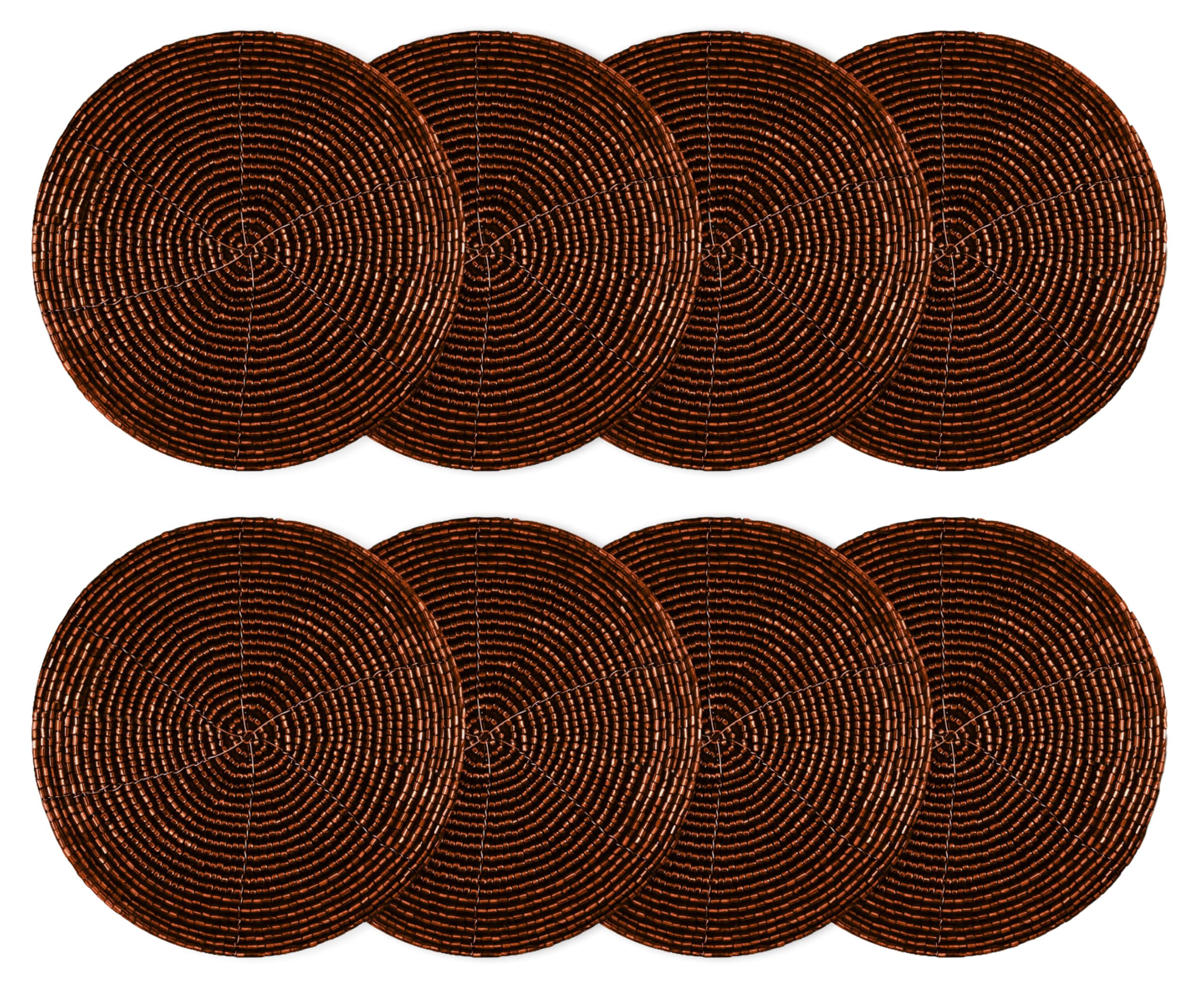 Dessous-de-verre en perles COTTON CRAFT marron, le cadeau de crémaillère idéal
