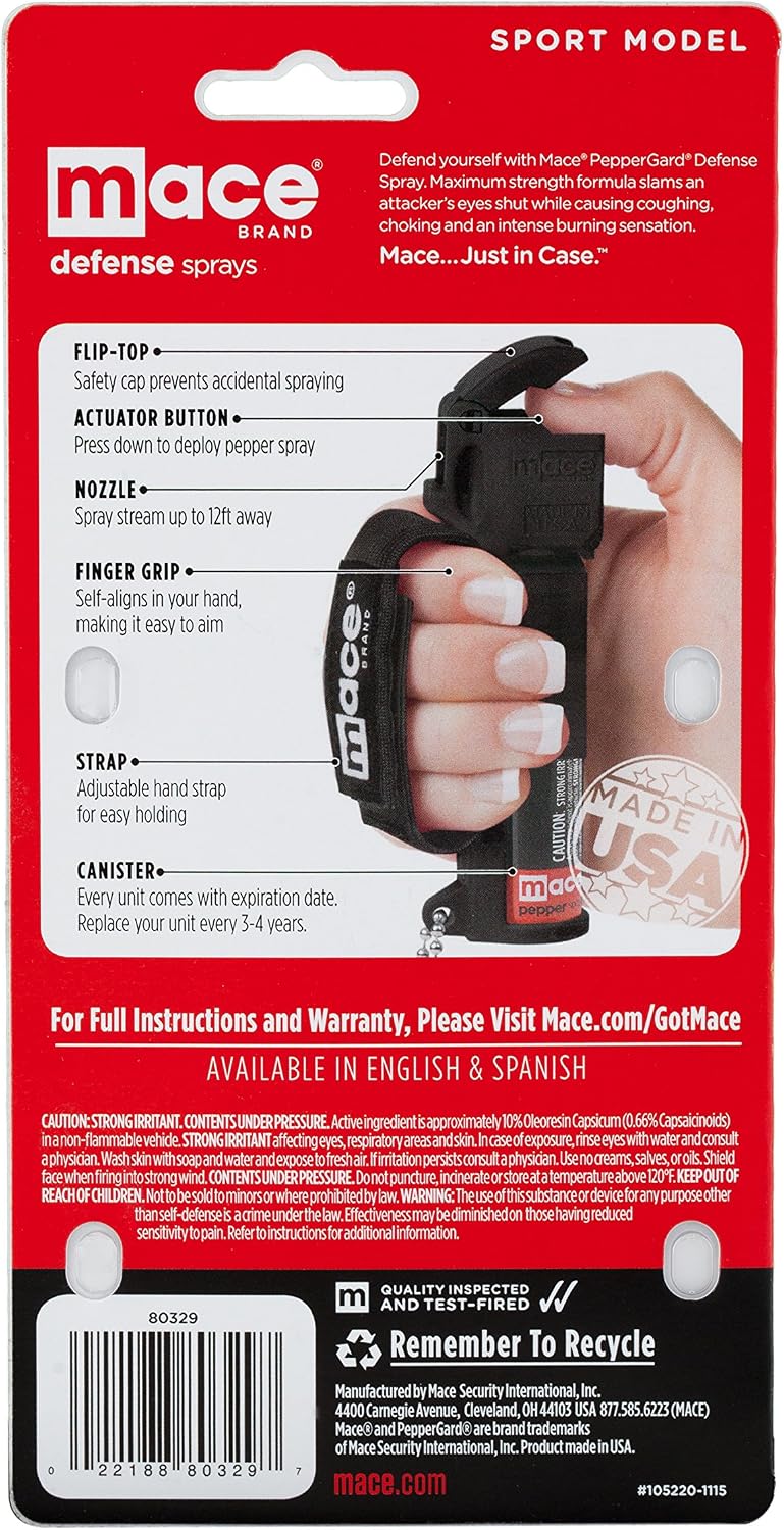 Mace Brand Pepper Mace Defense Spray- Jogger Model