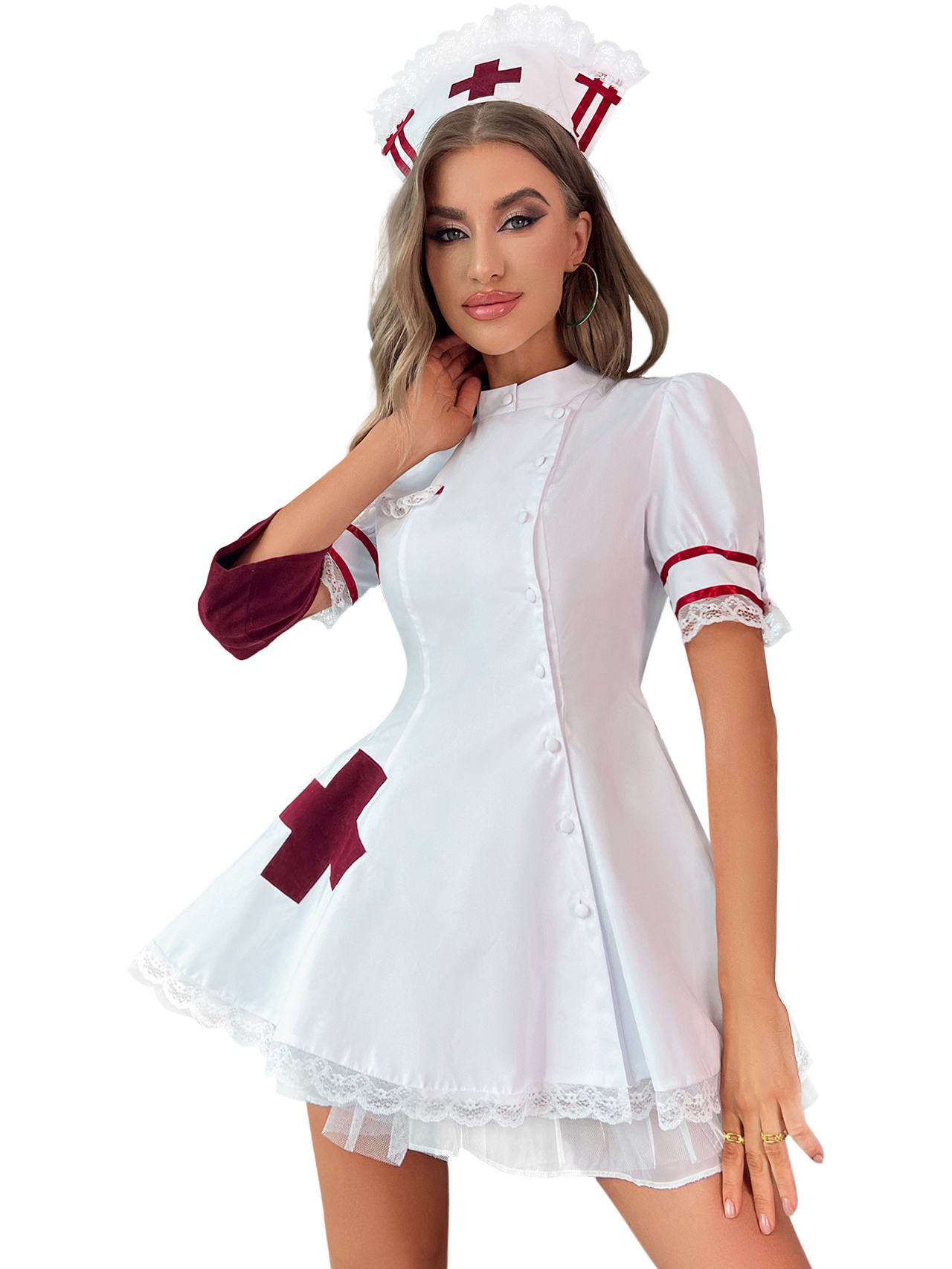 Amazon.com: Women's Sexy Nurse Costume 4 Pack Lace Skirt