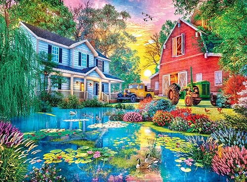 Buffalo Games - Dominic Davison - Old Country Farmhouse - Rompecabezas de 1000 piezas para adultos, rompecabezas desafiante perfecto para noches de
