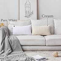 Vista 399 de UGASA - Juego de 2 fundas de almohada de terciopelo a rayas, funda decorativa para cojín con cremallera oculta para el hogar, sofá, dormitorio