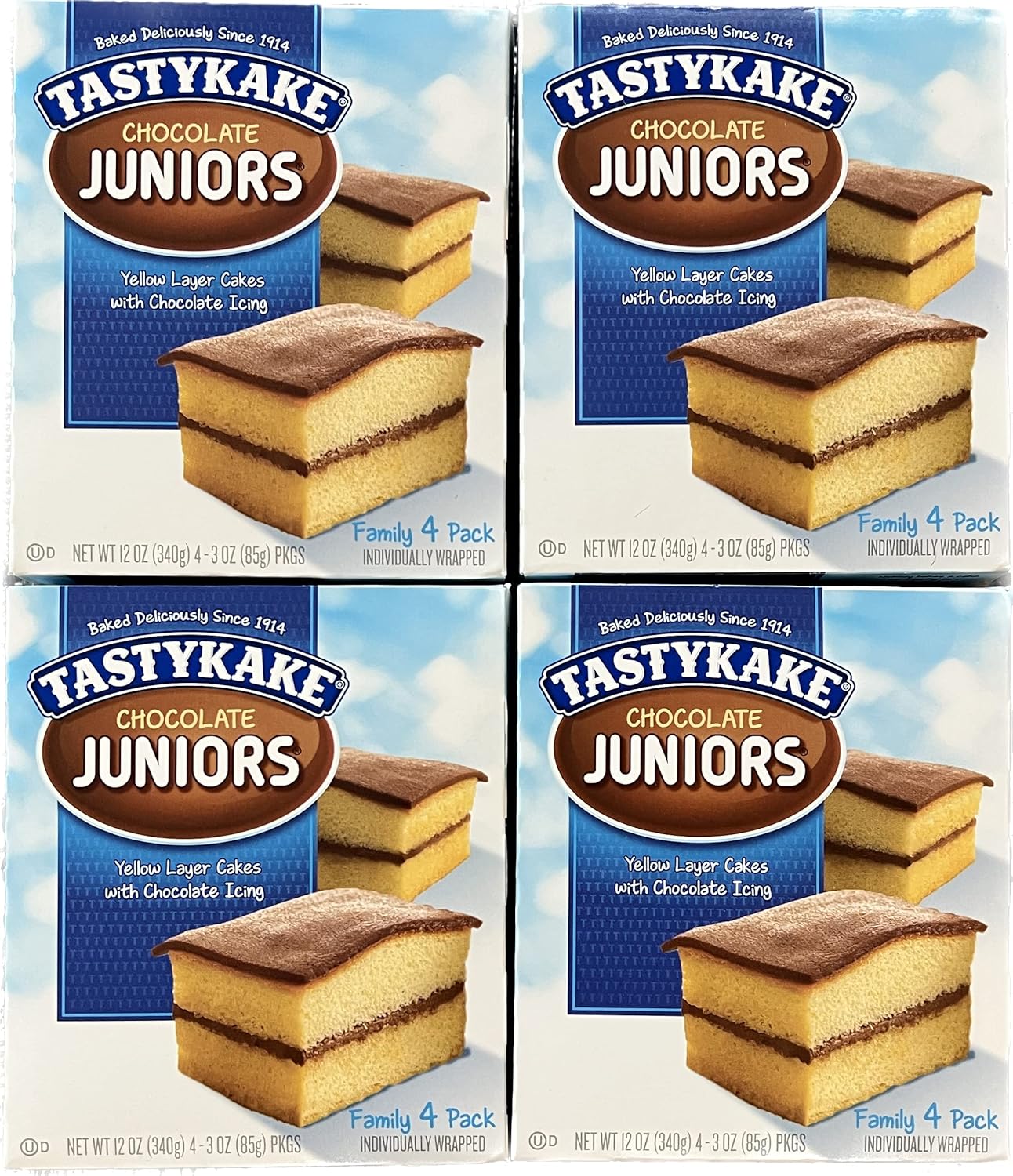 Tastykake 4 pack bundle of Chocolate Juniors Grocery
