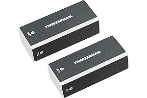 Tweezerman Black Nail Buff 2-Pack: Achieve Salon-Quality Nail Care at Home