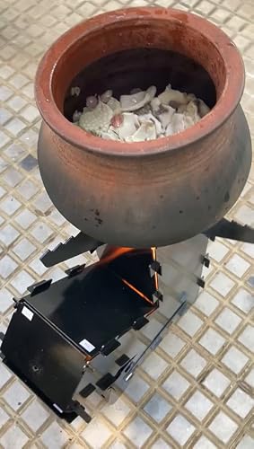 Shakthi Wood Stove Advanced Wood Burning Rocket Stove with Air Flow Control  : Amazon.in: Home u0026 Kitchen