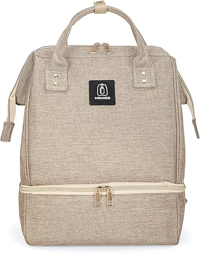 Mochila para extractor de leche  Doble capa para madre bolsa de trabajo al aire libre, grande, Caqui, Classic