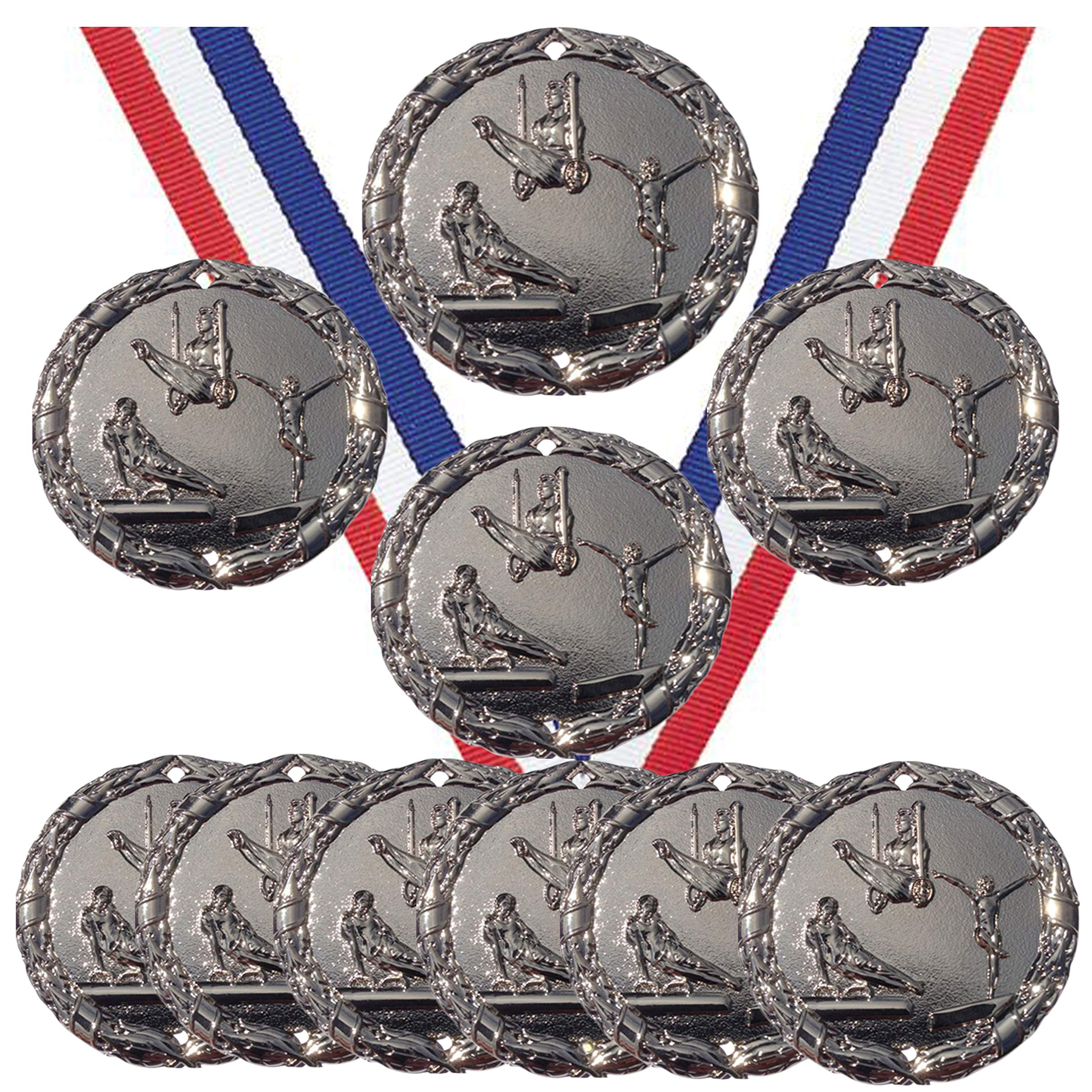 Buy Express Medals Various 10 Pack Styles of Gymnastics Award Medals with Neck Ribbons Trophy