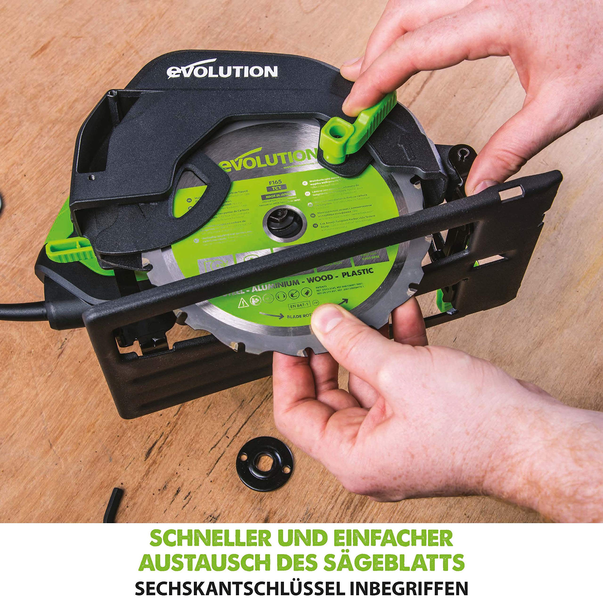 Evolution Power Tools Elektrowerkzeuge F165CCSL Mehrzweck-Kreissäge (165 mm, 230V)