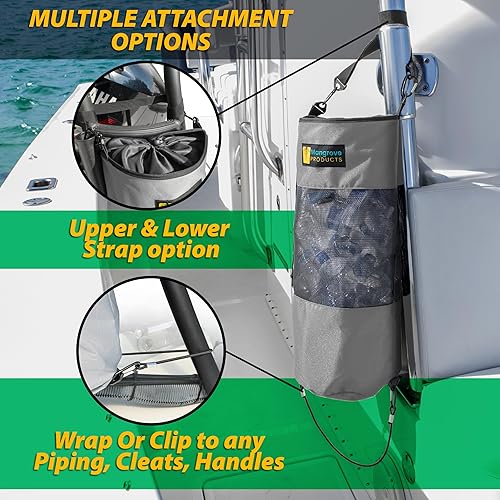 Miniatura 5 de Mangrove Products Bote de basura portátil para barco, bolsa de basura reutilizable, equipo de navegación, almacenamiento de barcos, accesorios para