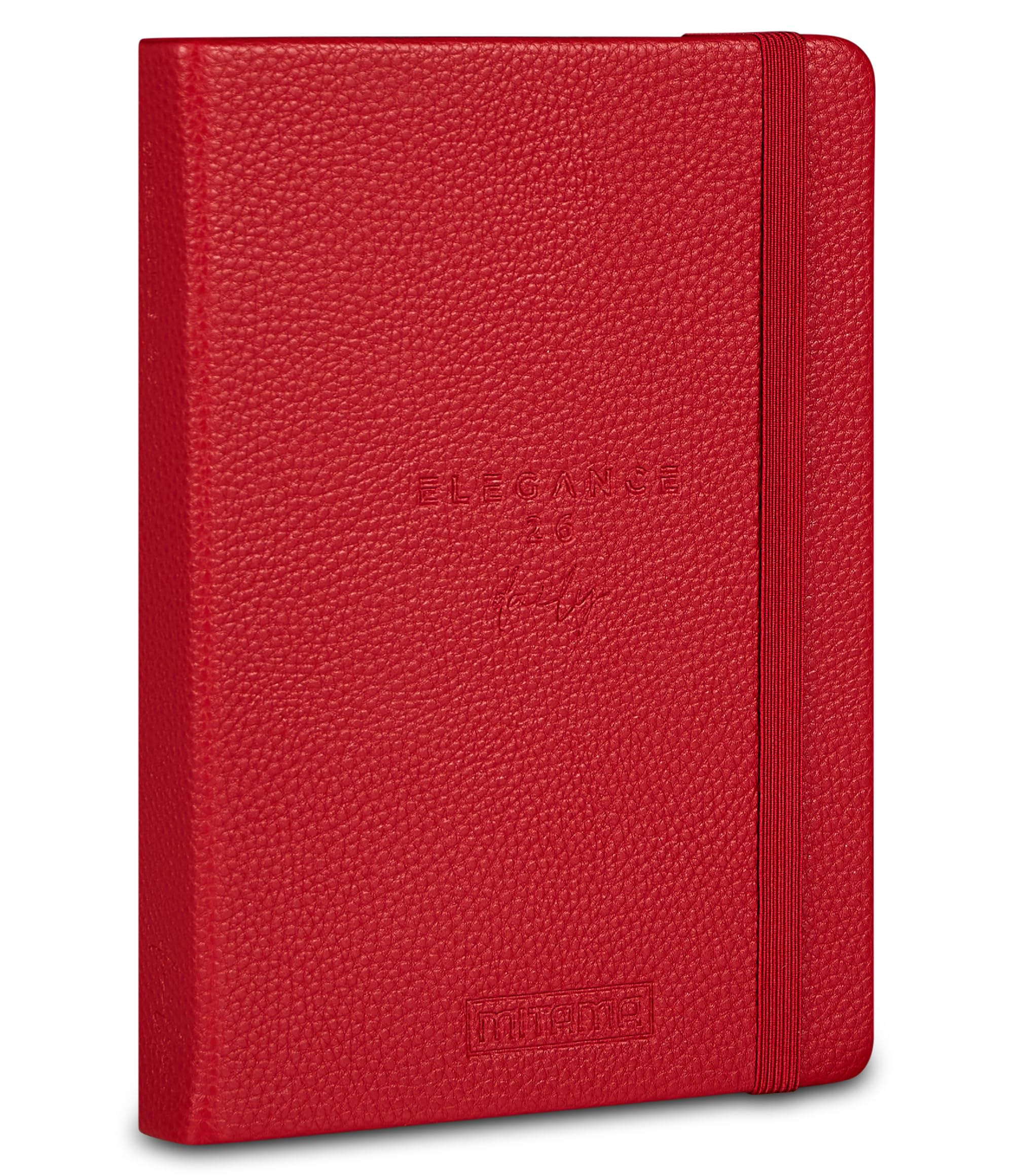 Agenda 2025 Con Copertina Rigida In Pelle Riciclata – Anelli Metallici, Formato 15x21 Cm
