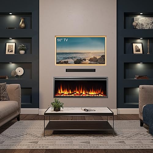 Miniatura 2 de LegendFlame 50" W Austin Chimenea Eléctrica Empotrada y Montada en Pared (EF287A)