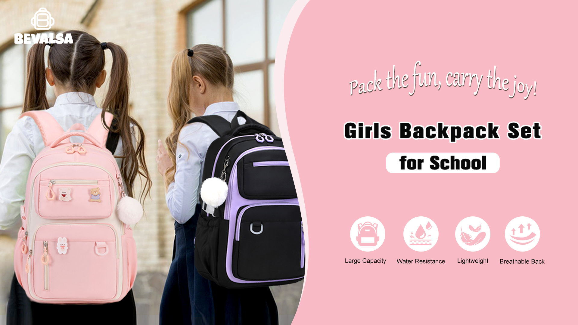 Amazon.com | Bevalsa Backpack for Gilrs, School Bags for Kids with