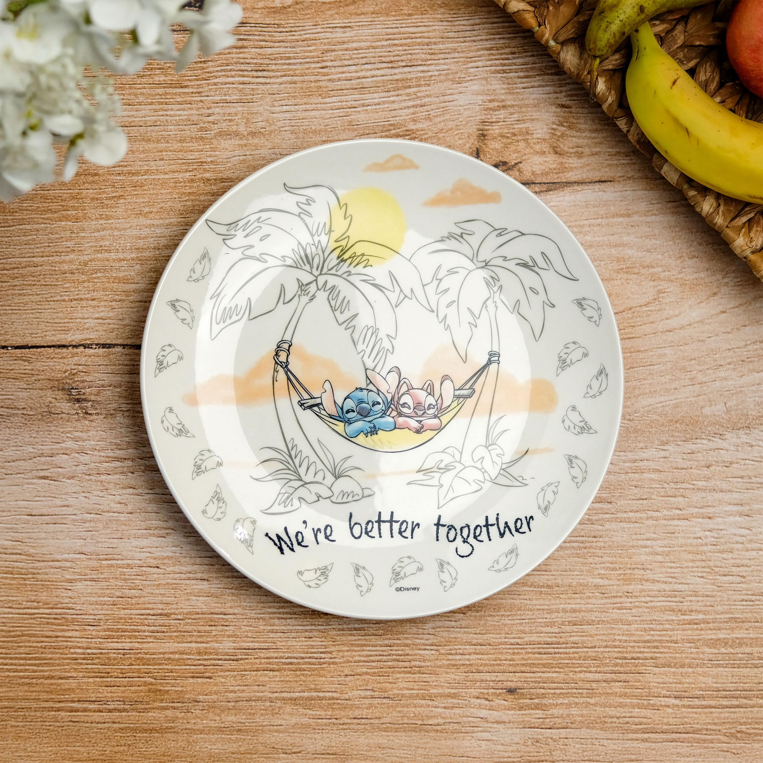Elbenwald Lot d'assiettes – Différents motifs Le Seigneur des Anneaux, Lilo & Stitch et Star Wars en céramique (Lilo & Stitch)