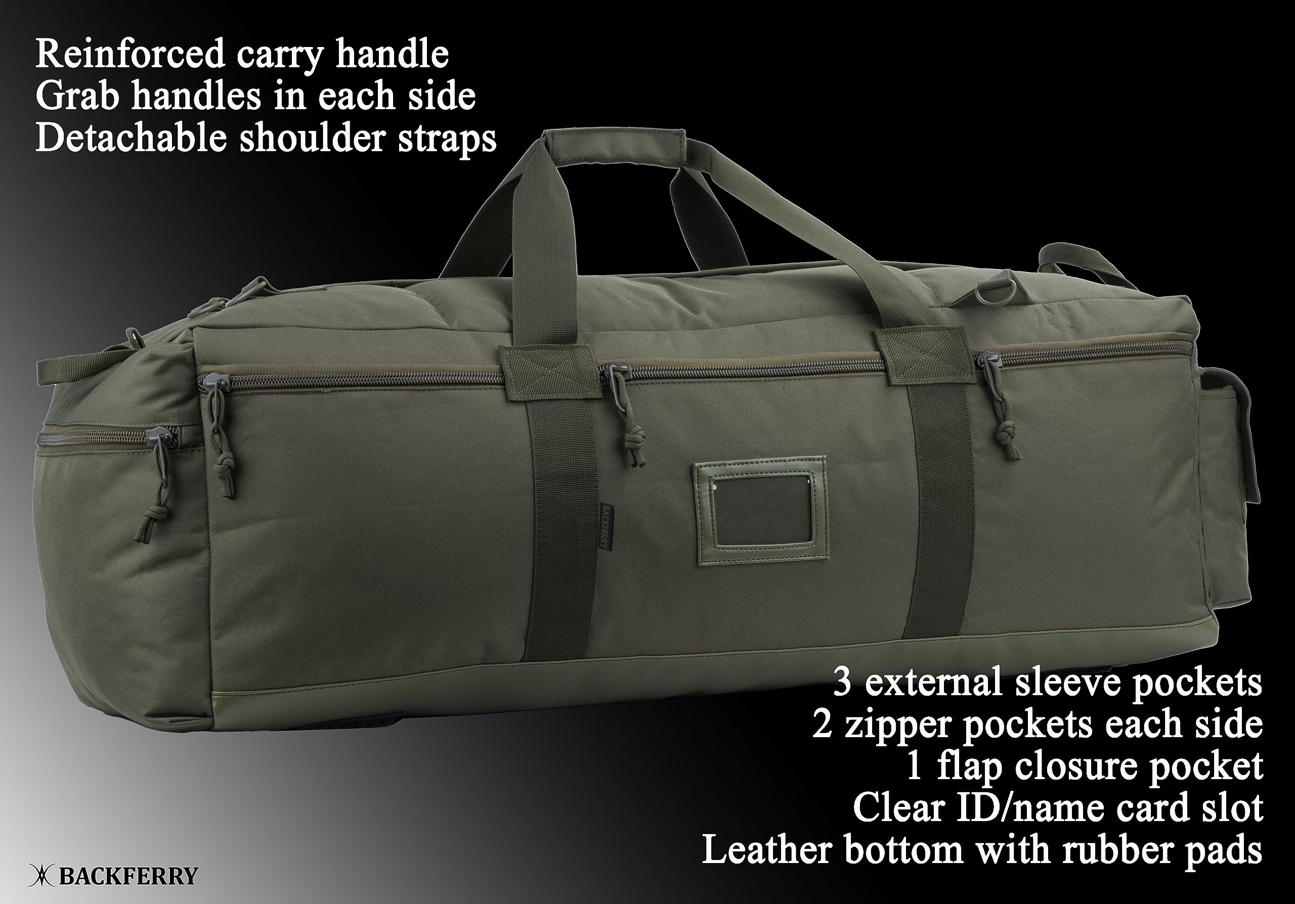 Grande Borsa Militare Borsa per Attrezzature Sportive Borsa da Palestra Borsa da Viaggio per Gli Uomini con Cinghie Removibili dello Zaino 90 Litri