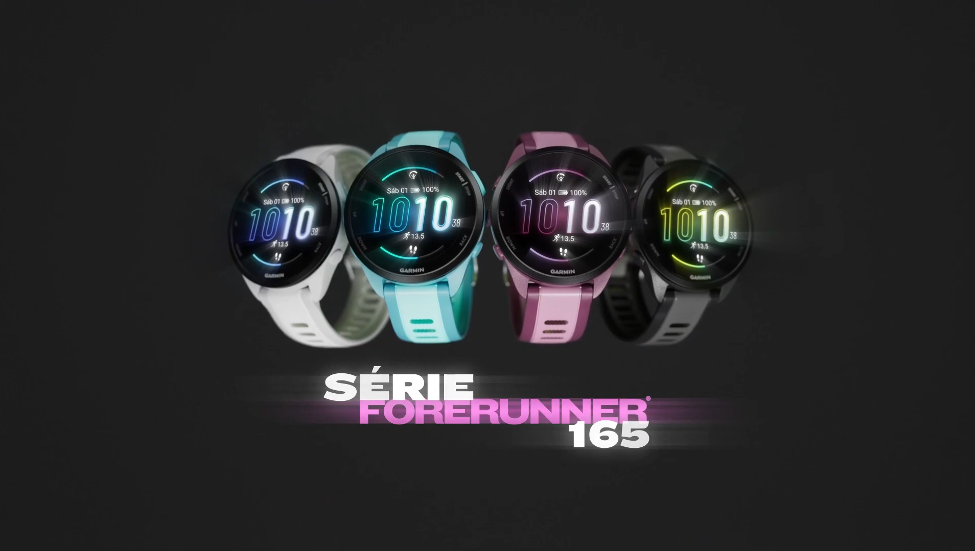 Garmin Relógio Forerunner 165 Music Preto com Cinza 43mm com