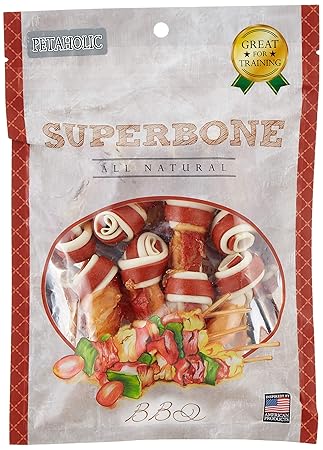 Super Bone Dogaholic Super Bone Knotted Barbeque,Dog Chew Bone Medium, 190 g