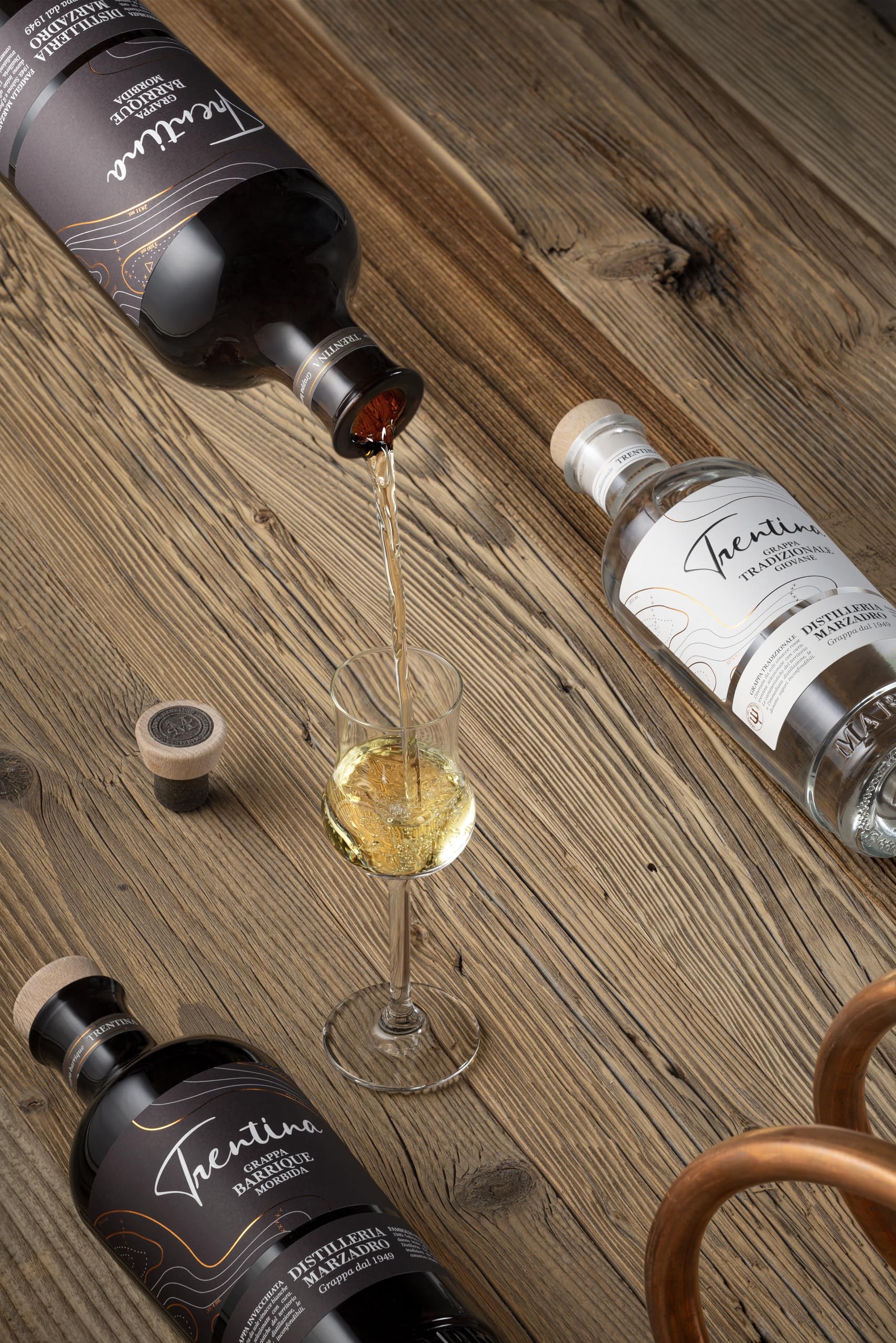 Marzadro Grappa la Trentina Morbida BARRIQUE 41 Grad in edler Geschenkverpackung