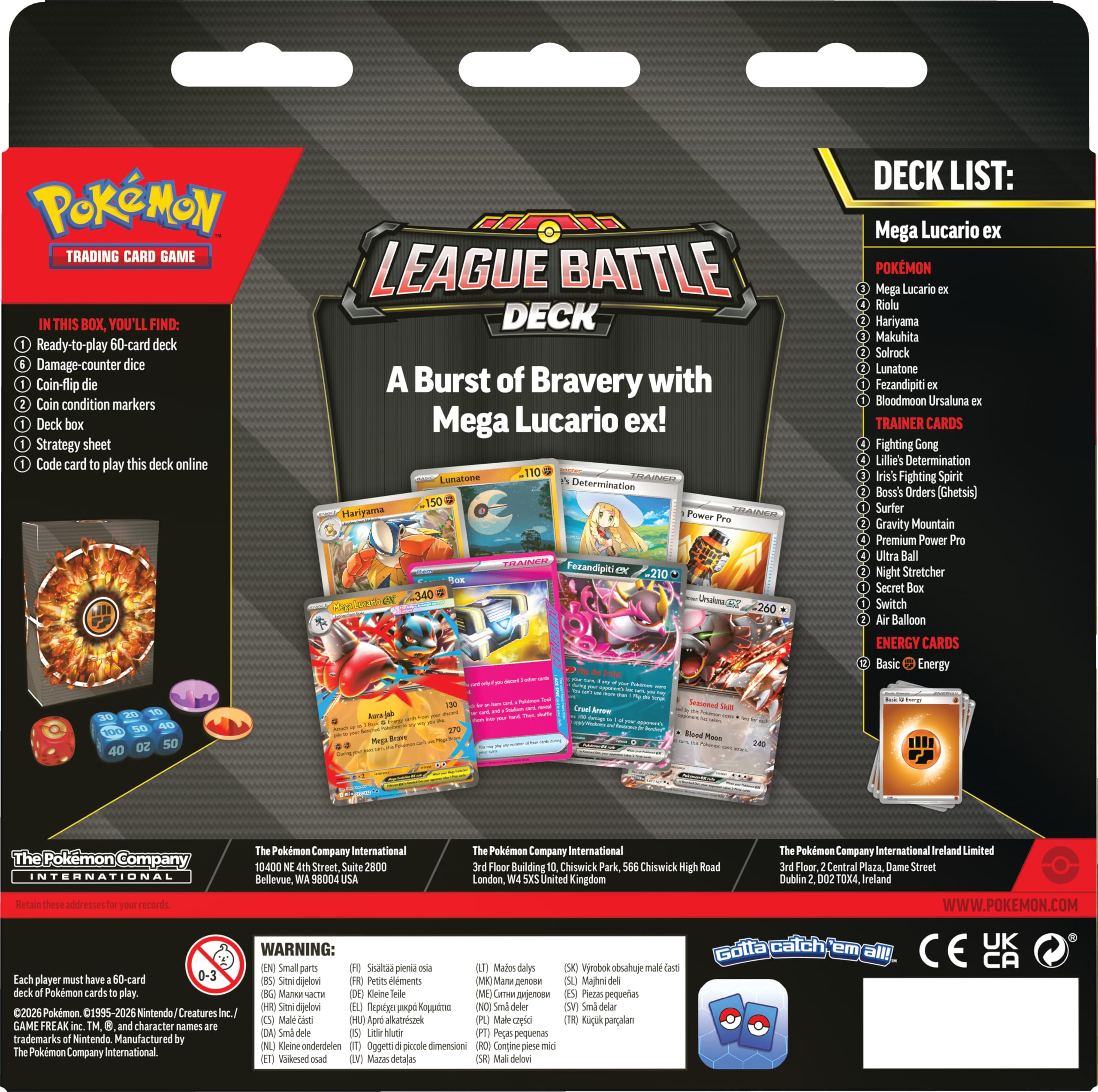 Pokémon JCC : Mega Lucario ex League Battle Deck