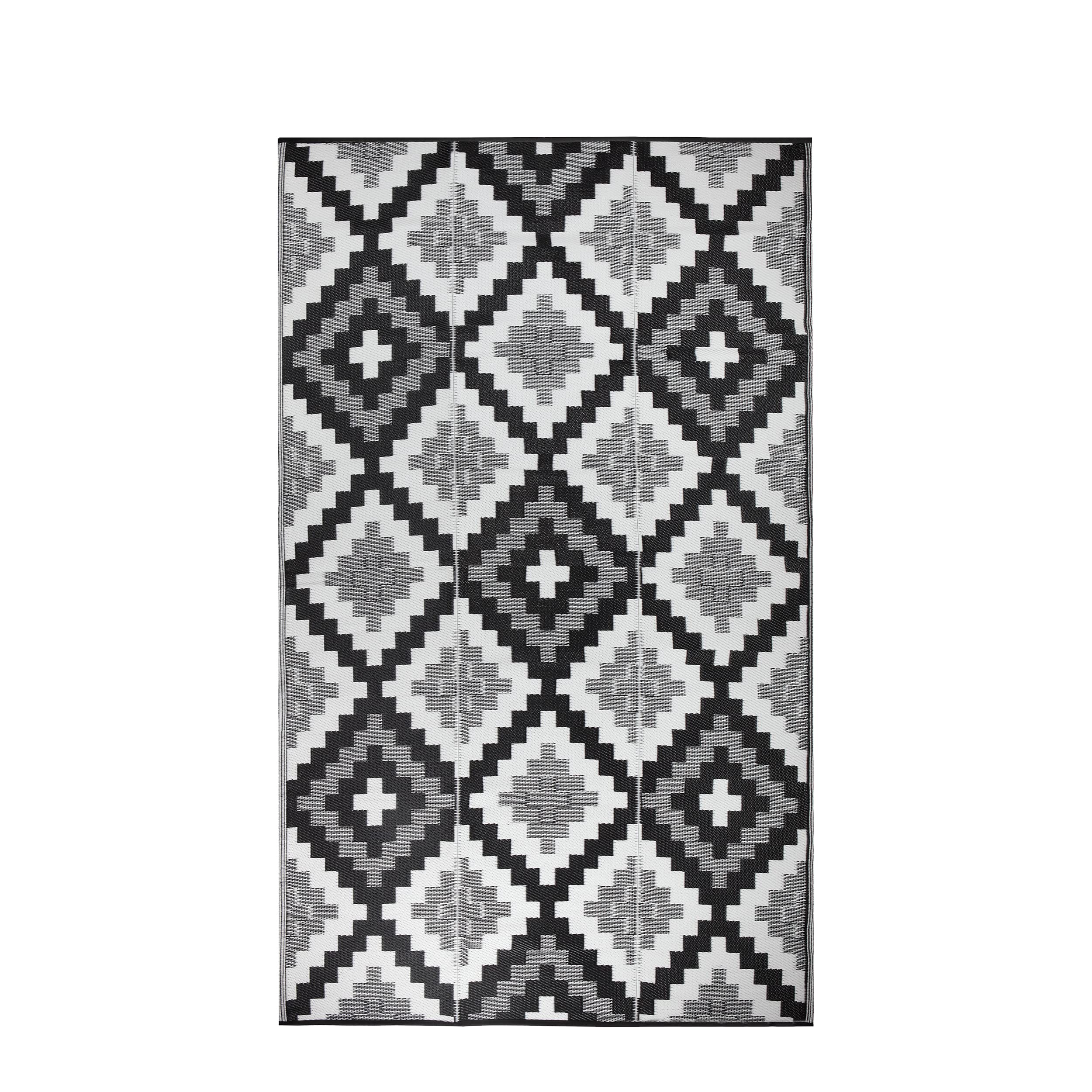 Sapana Carpet-Mats Chatai Mats for Home Outdoors Picnic Multipurpose, Foldable, Reversible, Rectangular, Plastic chatai Floor Mat for Sleeping Indoor use Kilim-04 Black & White (W 270 cm x L 180 cm) (B0B8ZRC1W9) Amazon Price History, Amazon Price Tracker