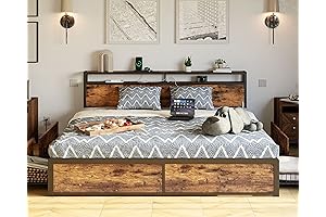 LIKIMIO King Bed Frame with Storage Drawers: Modern Comfort and Elegant Style