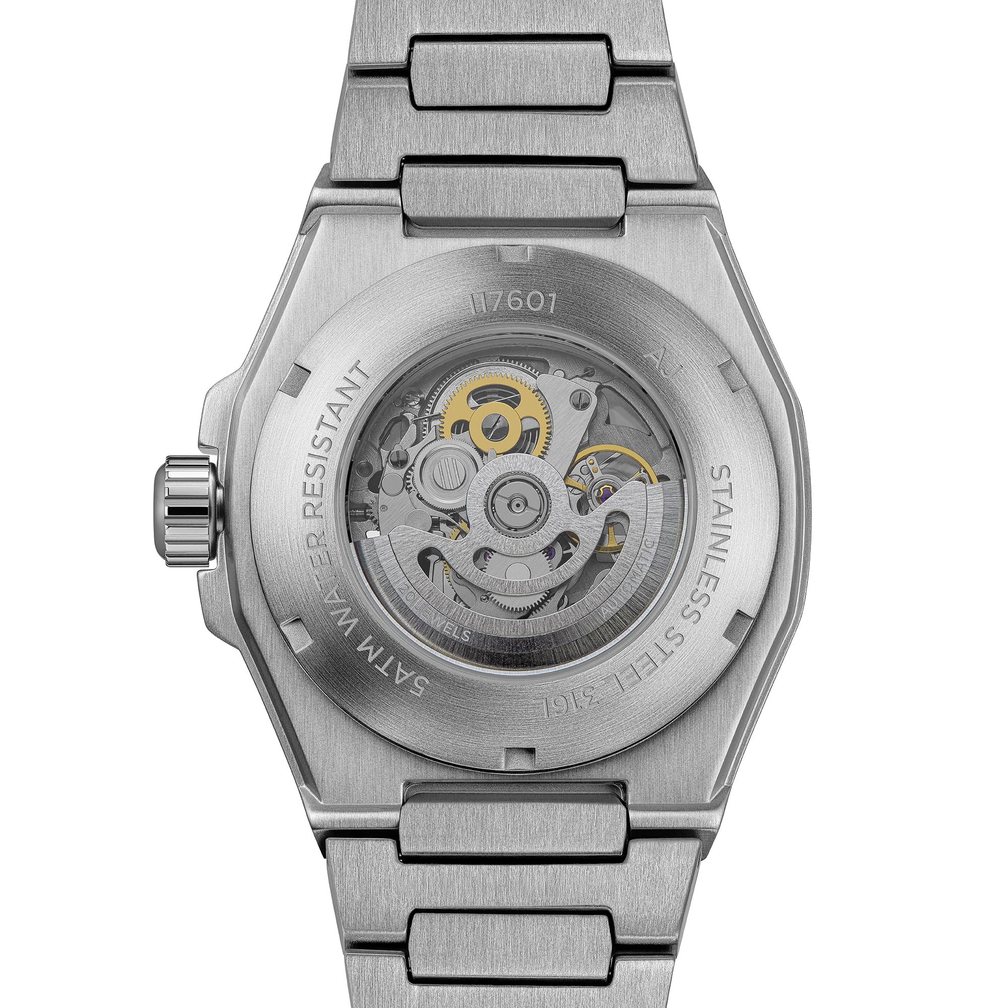 Ingersoll The Faller I17601 męski automatyczny zegarek 43,5 mm z szarą tarczą i srebrną bransoletą ze stali nierdzewnej