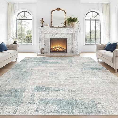 Miniatura 21 de zesthome Alfombras de 8 x 10 pulgadas para sala de estar, alfombra lavable con respaldo antideslizante, alfombra de área moderna abstracta,