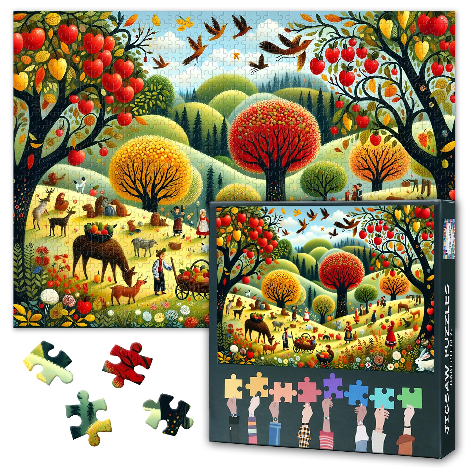 Animal Puzzles for Adults 1000 Pieces, Harvest Jigsaw Puzzles, Adult Puzzle for Adults, Educational Fun Games or Toys for Elders Friends 20X27 INCH โ image 1