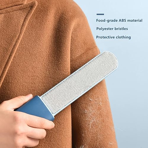 Miniatura 7 de Cepillo de pelusa para pelo de mascotas, removedor de pelusas portátil para ropa, sofá, muebles y alfombras, cepillo de pelusa de doble cara con