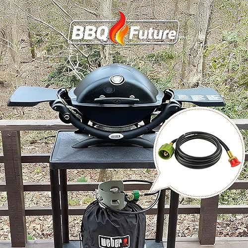 Miniatura 7 de Manguera adaptadora de 6 pies para Weber Q Series, 6501 piezas de parrilla para parrilla Weber Traveler, parrillas de gas para ir a cualquier lugar,