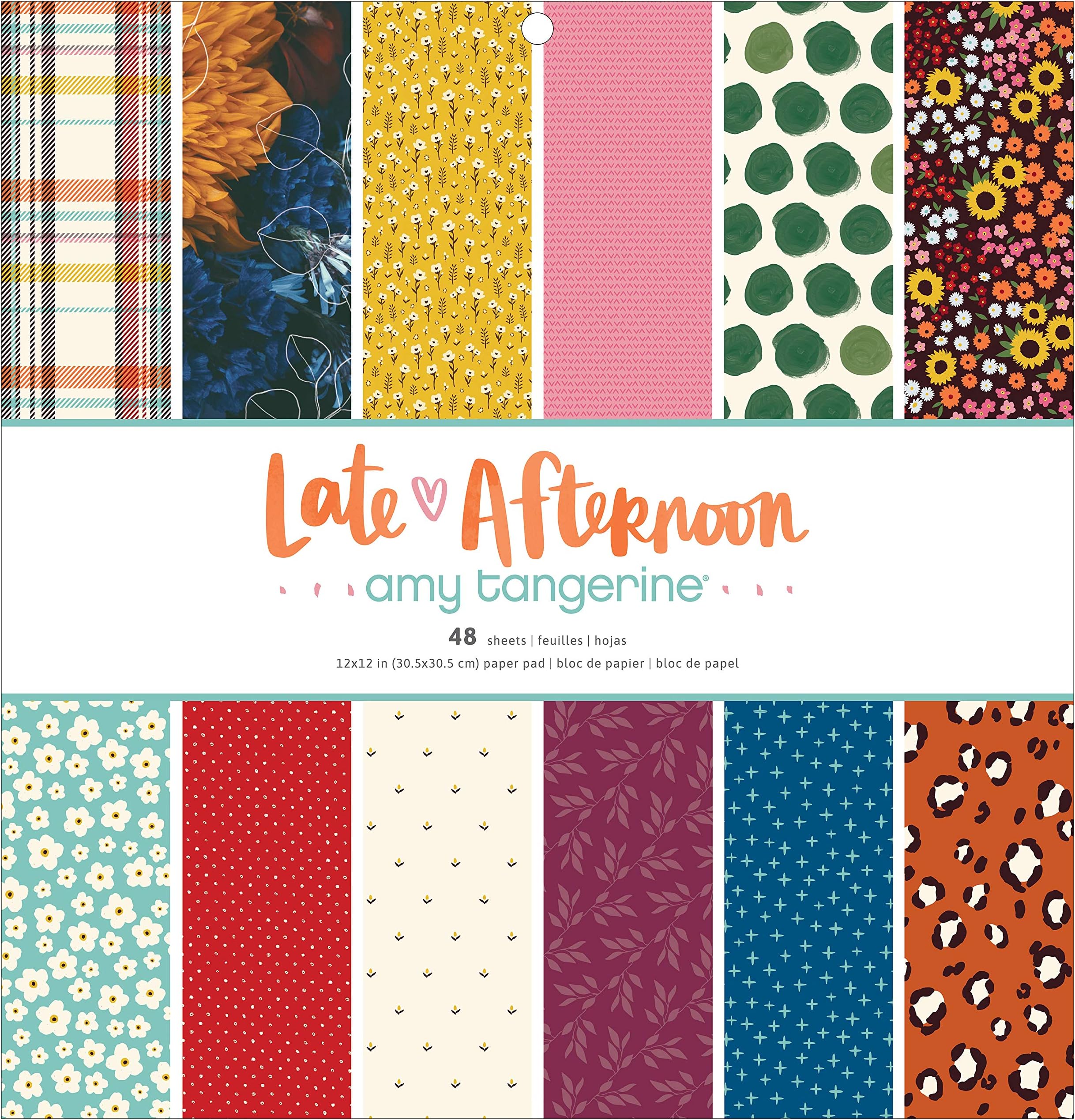 American CraftsSingle-Sided Paper Pad 12"X12" 48/Pkg-Amy Tan Late Afternoon