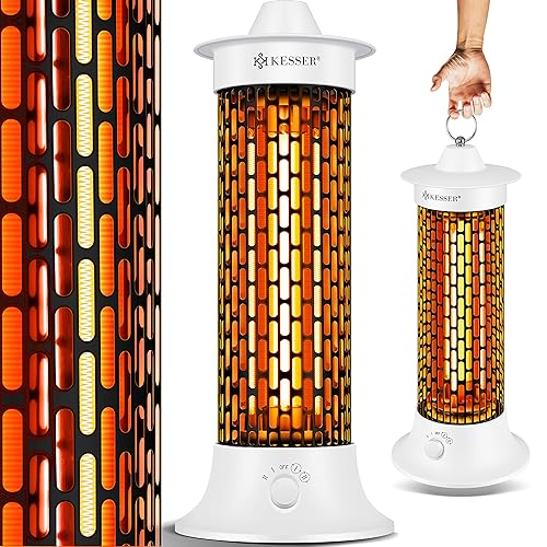 KESSER® Standheizstrahler Infrarotheizung, 1200W Heizstrahler Energieeffiziente Heizung Innenraum mit 360°