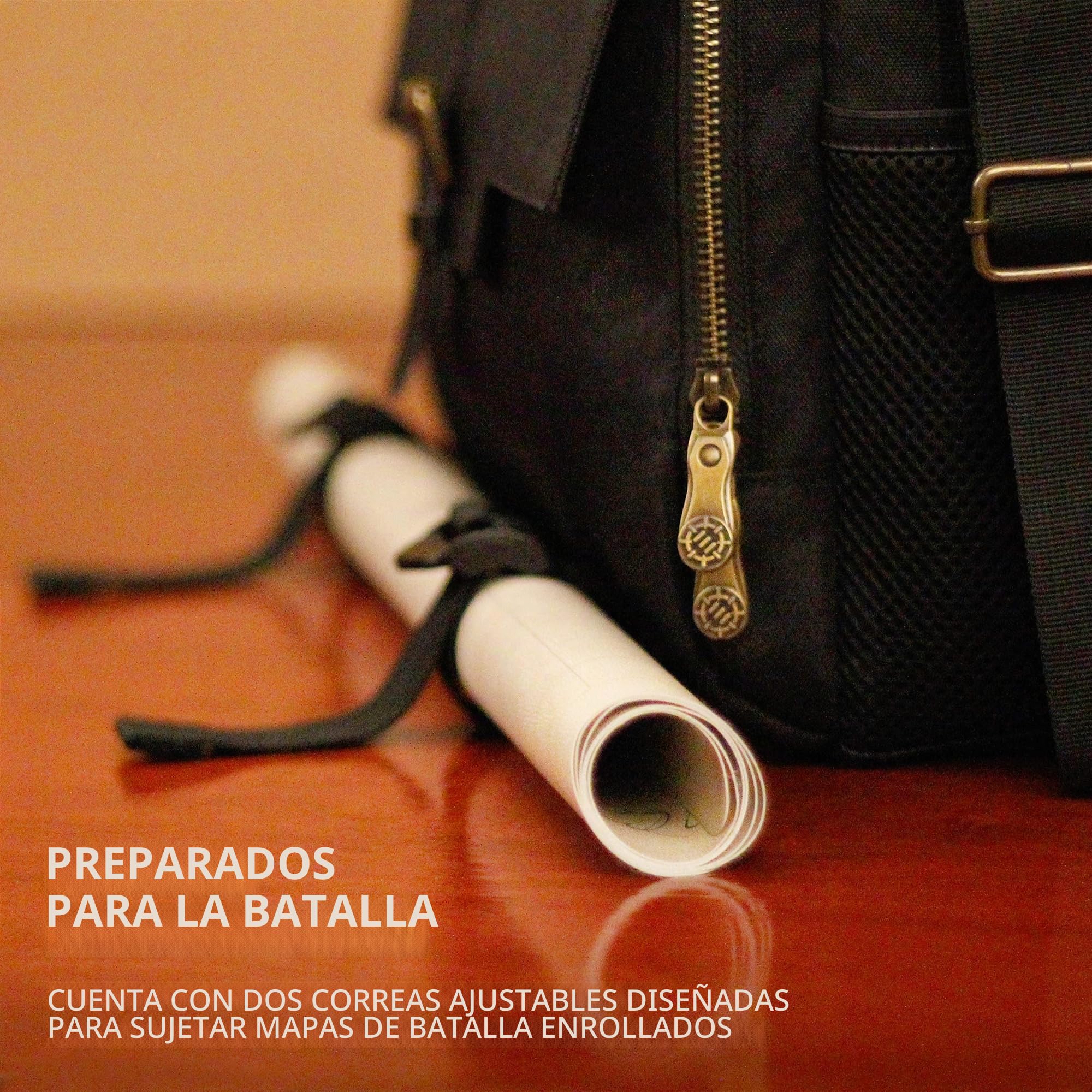 ENHANCE Bolsa de viaje para DND, bolsa compatible con Dungeons and Dragons, soporte para alfombrilla de batalla, bolsillos para dados y accesorios, lleva de 4 a 8 libros