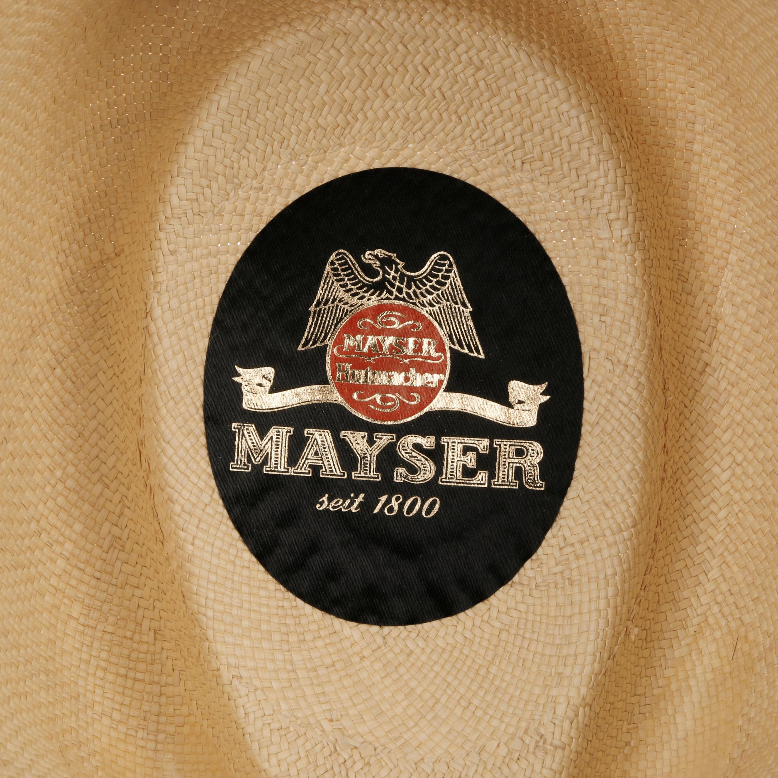 Mayser Sombrero Bogart Panamá Mujer/Hombre - Made in The EU de Paja Sol Playa con Banda Grosgrain, Grosgrain Verano Primavera/Verano