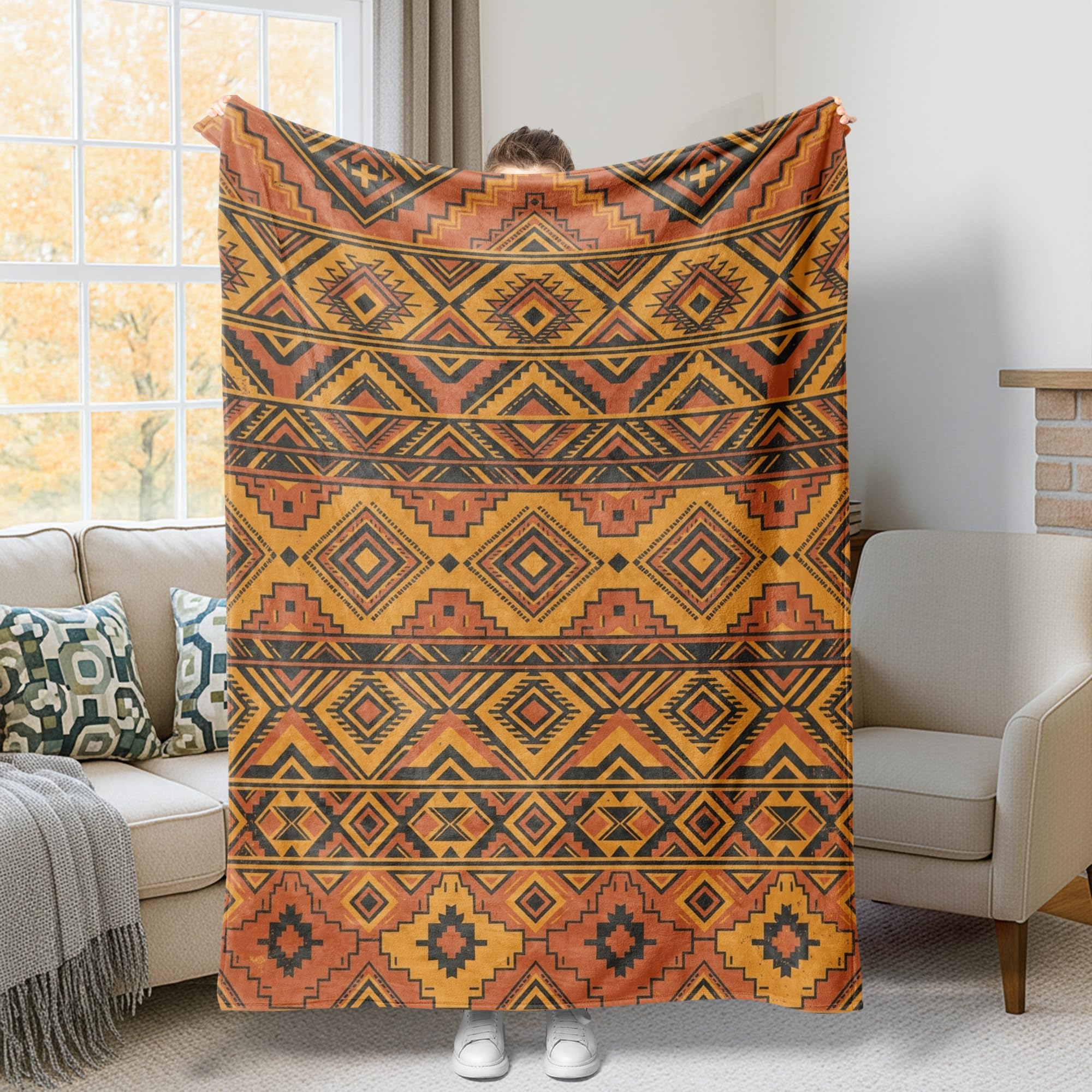 Couverture polaire bohème chaleureuse pour créer une ambiance cocooning et douce