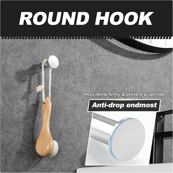 SAYAYO Chrome Coat Hooks Screw-in Bathroom Towel Hook for Hanging