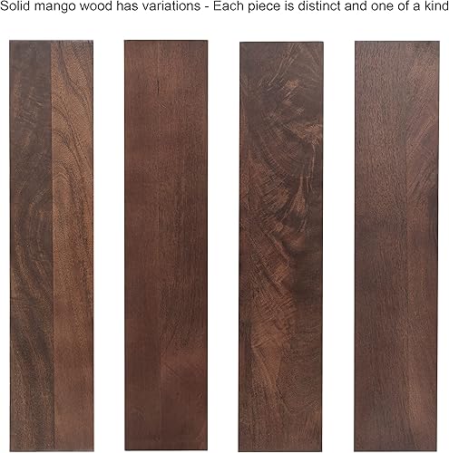 Miniatura 8 de Kate and Laurel Aja - Mesa decorativa de madera moderna, 15 x 15 x 23 pulgadas, color marrón nogal