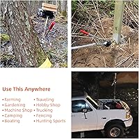 Vista 4 de Cabrestante manual de 4 toneladas con 2 ganchos de acero, herramienta de tracción de cadena con doble engranaje, herramienta de rátchet