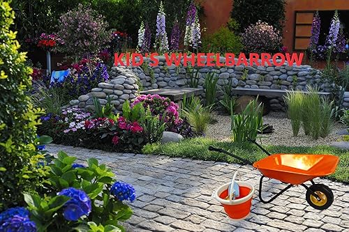 Miniatura 7 de KOVOME Juguete de carretilla para niños, juego de carretilla de metal para jardinería, herramientas de patio, regalo para niños y niñas, carretillas
