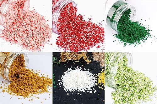 Miniatura 2 de NWFashion - Esponja dispersa para árbol y hierba, para miniaturas, modelo (6 colores)