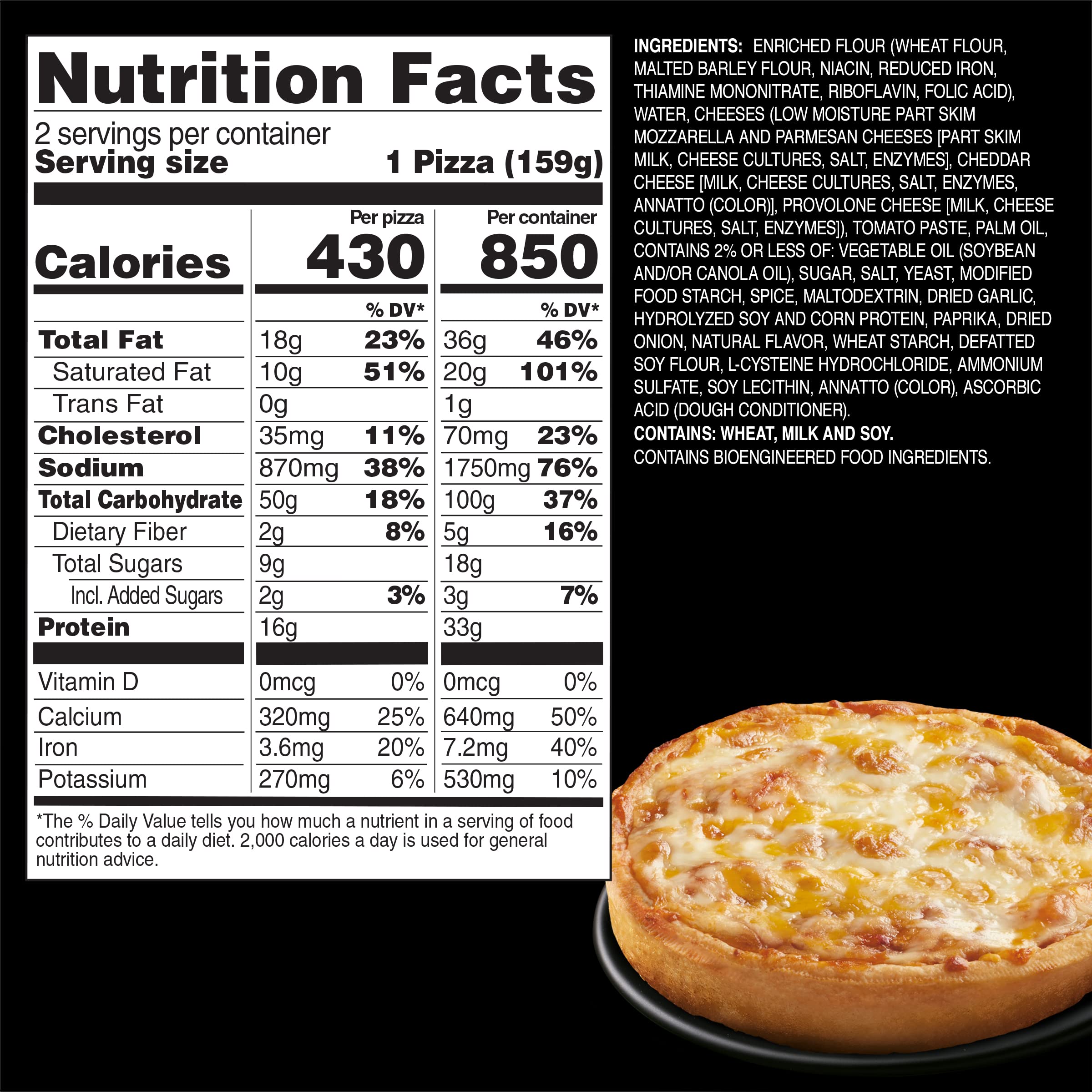 Red Baron Deep Dish Singles 4 Cheese Pizza 11 2 oz frozen 2 count Pack of 1 — view 9