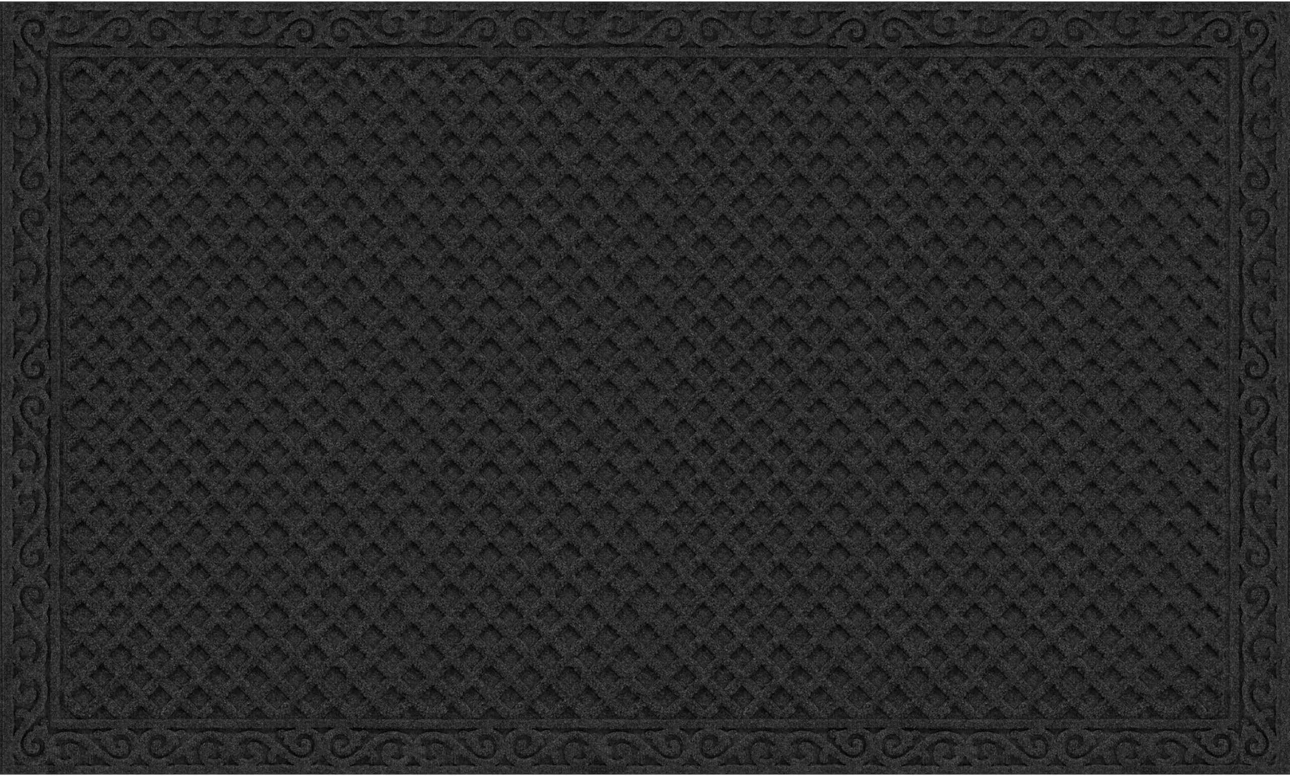 Textures Iron Lattice Entrance Door Mat, 36-Inch by 60-Inch, Onyx