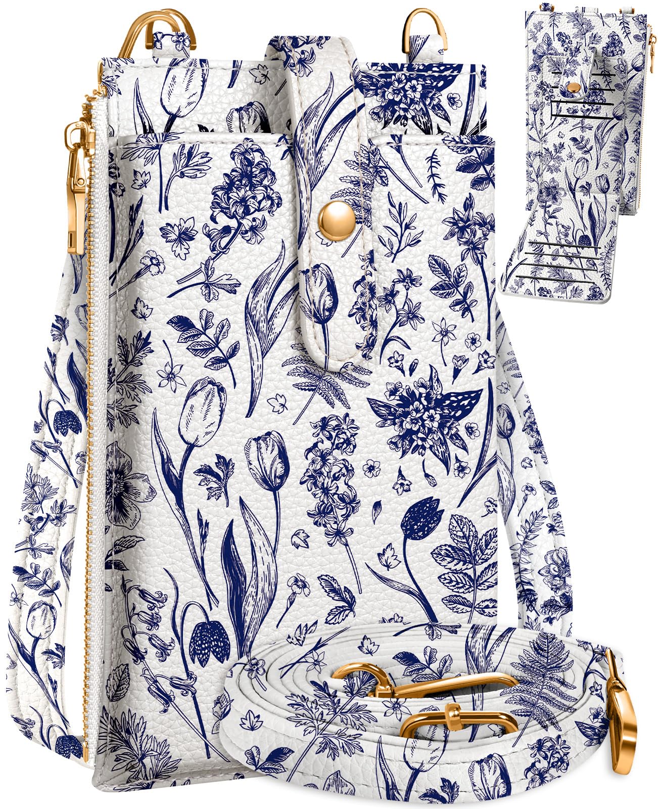 Miss Adola Phone Purse Crossbody Bags for Women - Leather Small Cell Phone Wallet RFID Blocking with Card Slots & Adjustable Strap Cute Designer