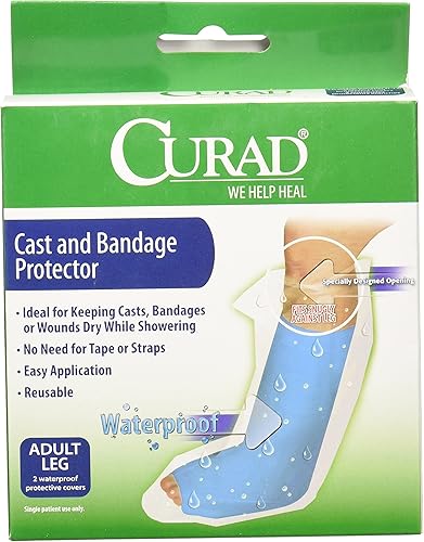 Curad Protectores de fundición para piernas adultas, impermeables (paquete de 6)