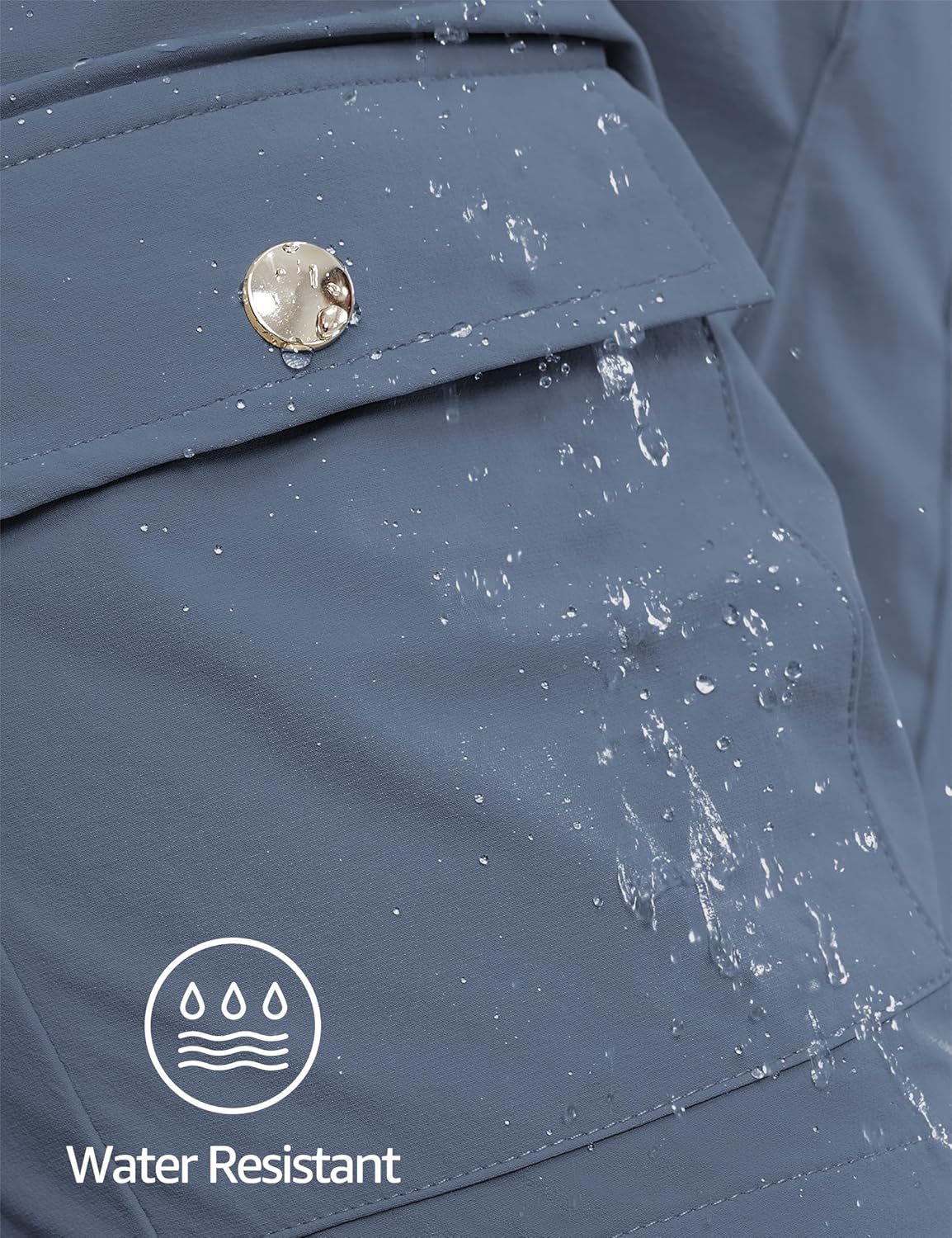 luvamia Hiking Shorts for Women Cargo Lightweight Water Resistant Elastic Waist Golf Casual Summer 7 Inch Inseam Shorts - Image 5