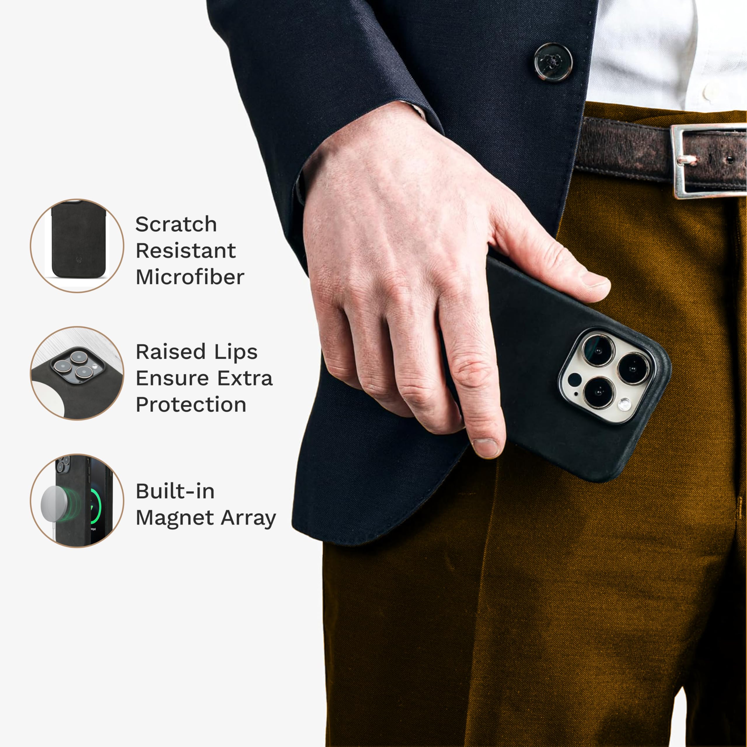 Amazon.com: DONBOLSO Compatible with iPhone 14 Pro Leather