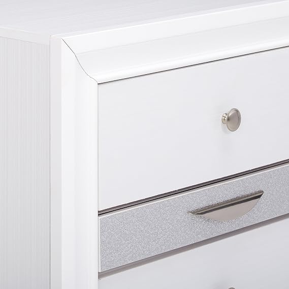 Acme Naima Square Wood 3-Drawers Bedroom Nightstand in White