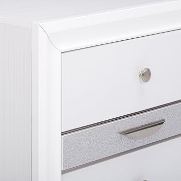Acme Naima Square Wood 3-Drawers Bedroom Nightstand in White