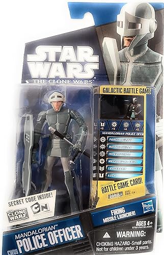 Star Wars, The Clone Wars 2010 Series, oficial de policía mandaloriano #CW09, 3.75 pulgadas