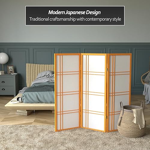 Miniatura 52 de Pantalla Shoji corta de doble cruz de 4 pies - Natural - 3 paneles Natural,Negro -,Honey,Rosewood,Nuez,Blanco,https://www.amazon.com/dp/undefined