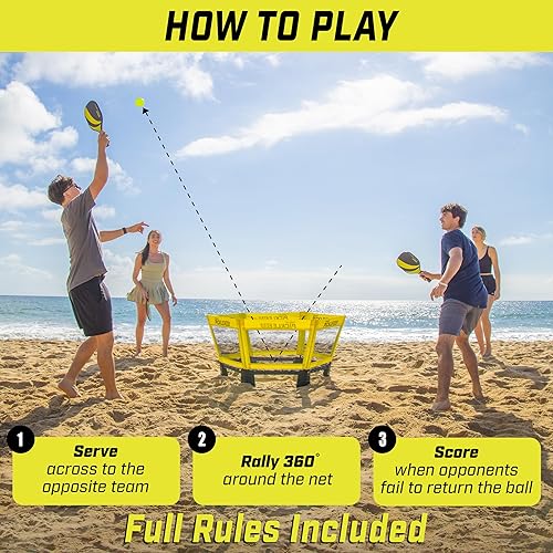 Miniatura 5 de GoSports Pickle 360 Game Set  Pickleball Without a Court  Outdoor Lawn, Beach, and Backyard Paddle Ball Game